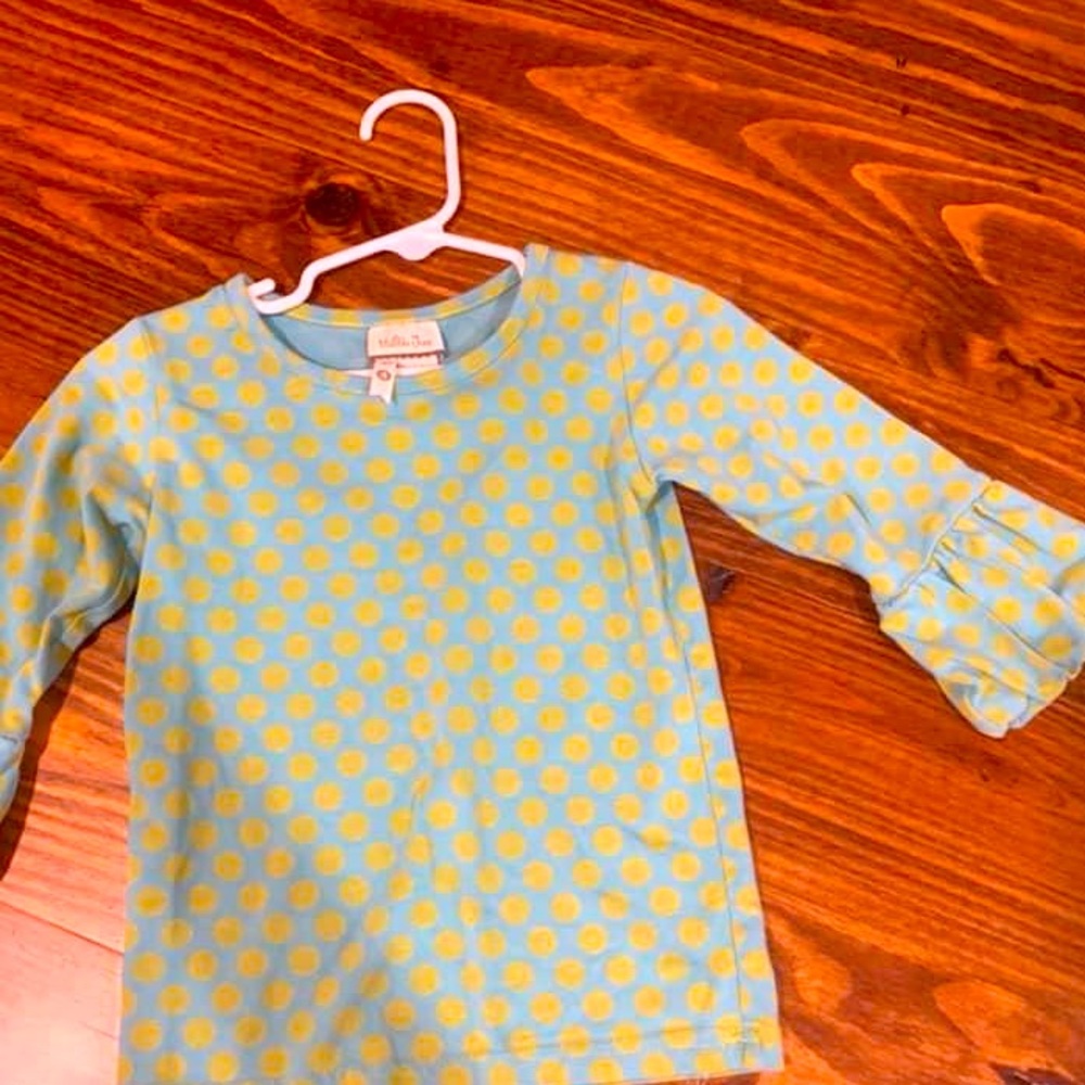 Matilda Jane green polka dot top Size 4